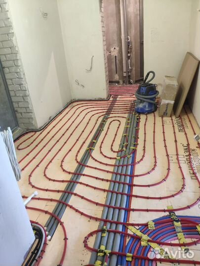 Водяной теплый пол под ключ, радиаторное отопление