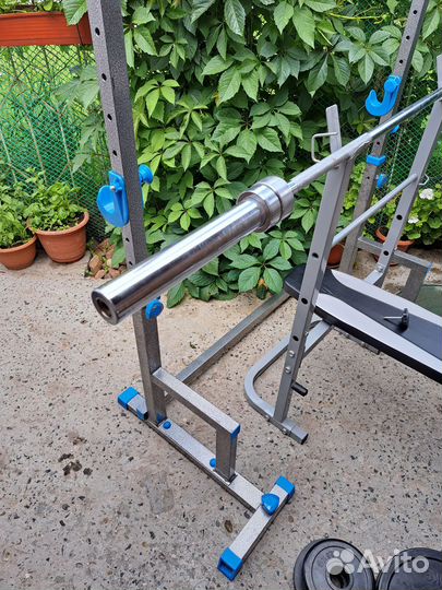 Скамья, стойки, штанга
