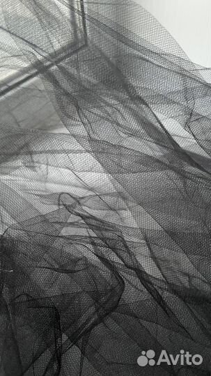 Фатин мягкий черный