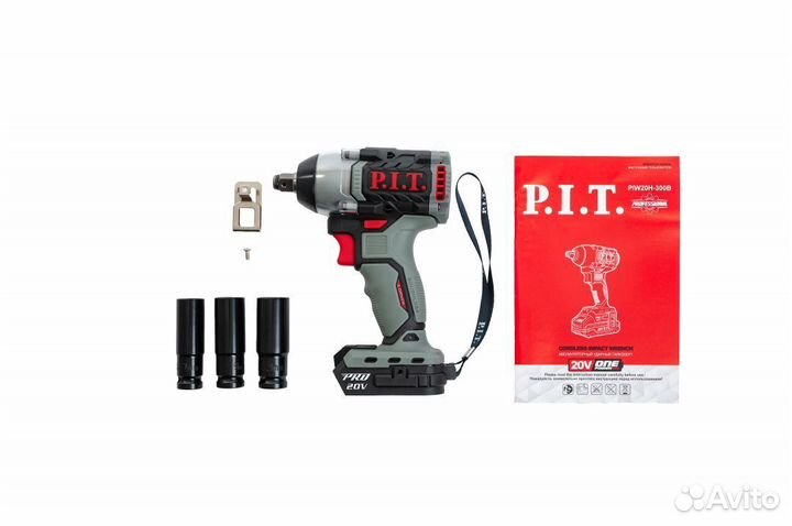 Гайковерт ударный P.I.T. PIW20H-300B бесщеточный