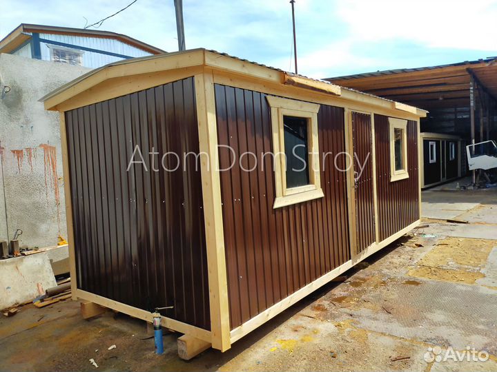 Бытовка деревянная утепленная с электрикой