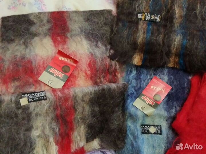 Мужской шарф 100 мохер. Индия