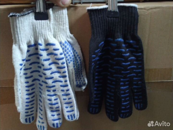 Перчатки 5 нитка х/б с пвх