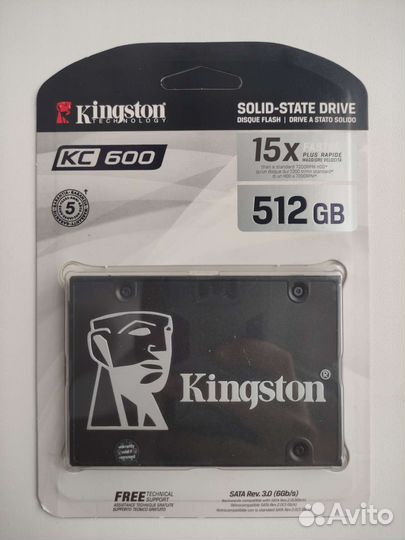 SSD диск Kingston KC600 512 Gb