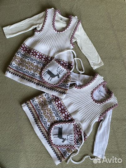 Вязаный сарафан с орнаментом