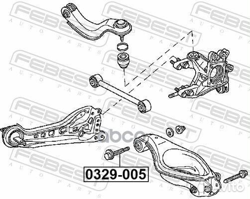 Болт эксцентрик honda pilot YF1 02-08 0329-005