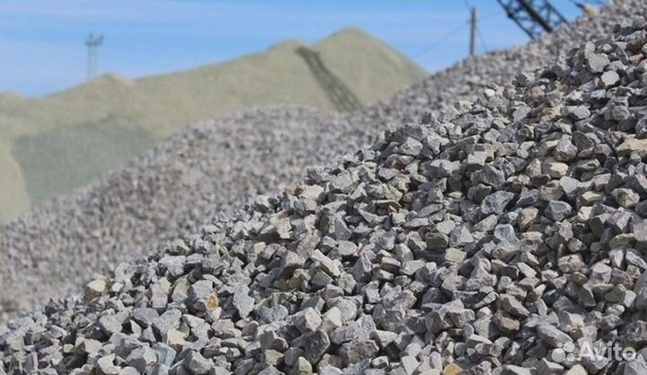 Щебень, песок мытый, щпс