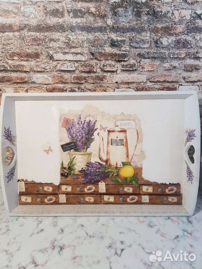 Поднос деревянный для завтрака