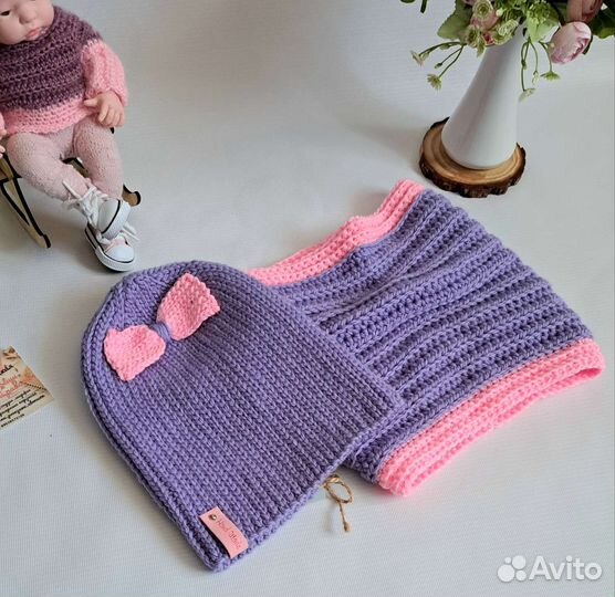 Шапка и снуд для девочки