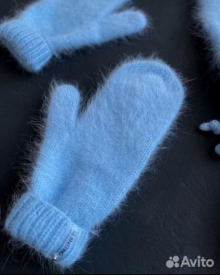 Коплект капор и варежки