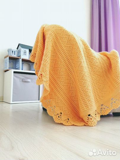 Вязанный плед из мериноса