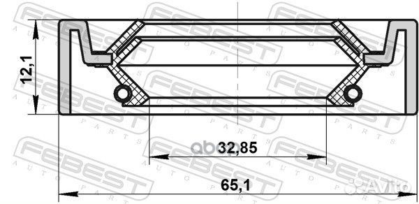 Сальник привода mitsubishi L200/L300/Delica/Paj