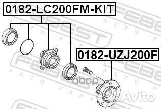 0182-LC200fmkit к-кт подшипника ступицы передне