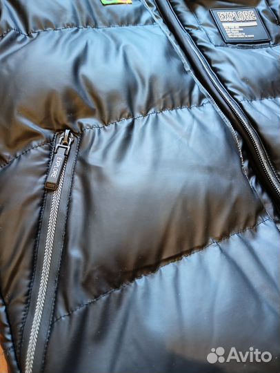 Куртка тёплая на мальчика с капюшоном 116