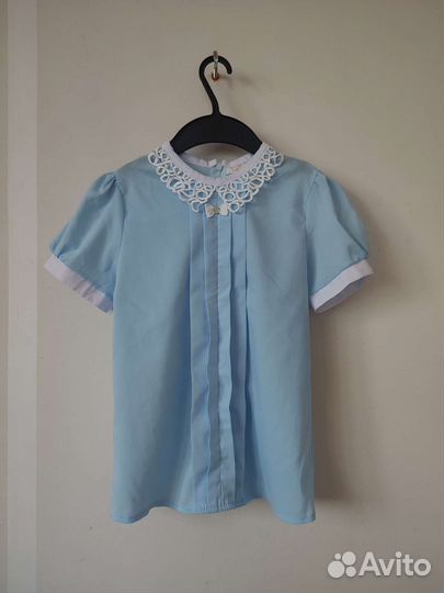 Рубашка детская голубая