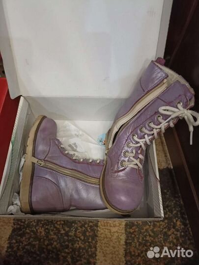 Сапоги демисезонные натуральная кожа 27 размер