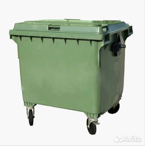 Мусорный контейнер бак 1100л с крышкой