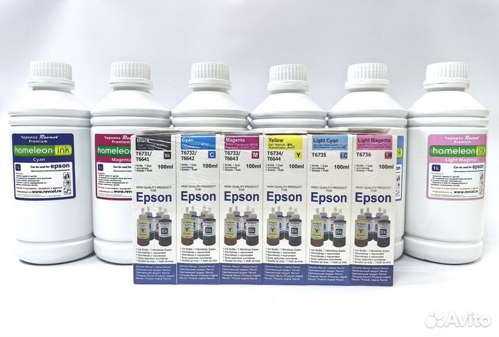 Чернила 1 литр epson 673 / 664 оригинал качество