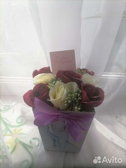 Букет цветов из мыла