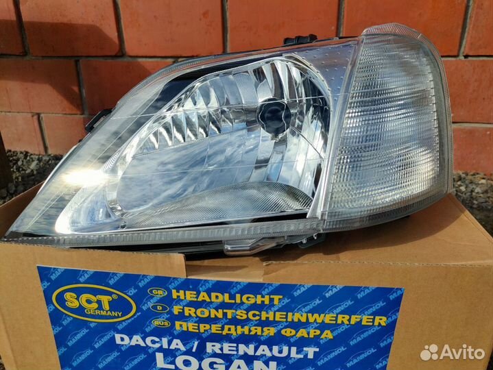 Фара передняя левая Renault Logan1 2004-2014