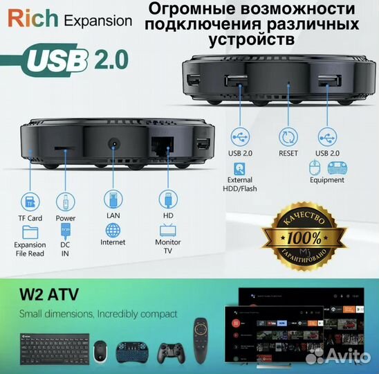 Тв приставка Vontar X2 4/64Гб S905W2 4/64 – новая