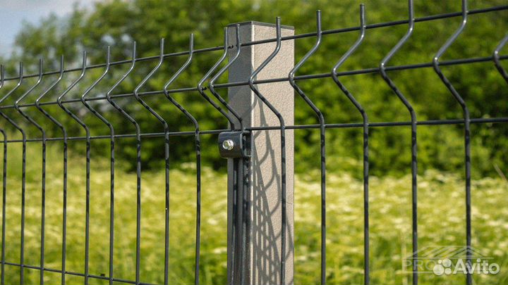 Монтаж забор из 3Д сетки