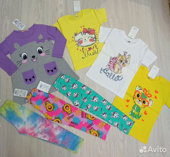 Одежда для девочки новая пакетом рост 98