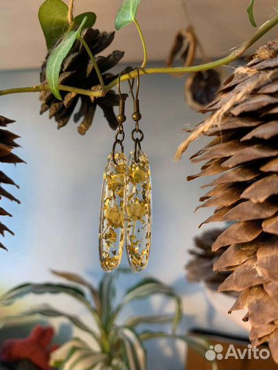 Серьги из эпоксидной смолы