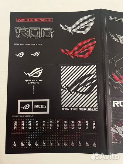 Наклейки Asus Rog / брелки