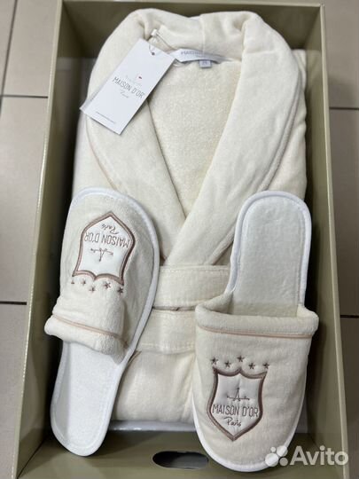 Халат махровый с тапочками Турция Maison Dor