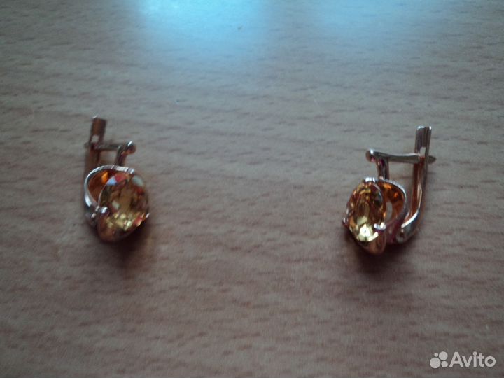Серьги серебряные (позолоченные)