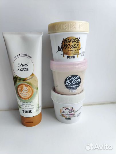 Victoria's secret pink лосьоны, маски, масло