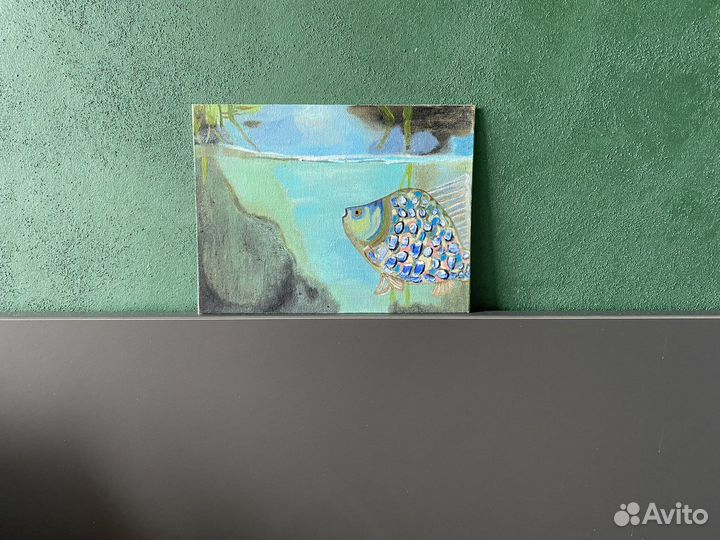 Картина маслом рыбка