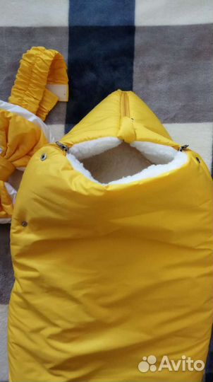 Конверт на выписку зимний и горка для купания