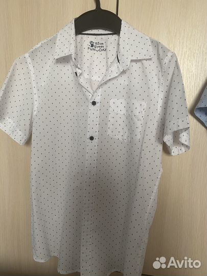 Рубашка с коротким рукавом на мальчика 152 р-р б/у