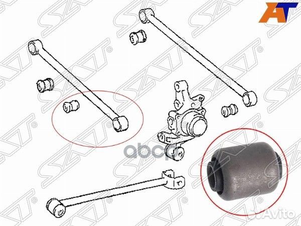 Сайлентблок задней цапфы toyota caldina ST215/C