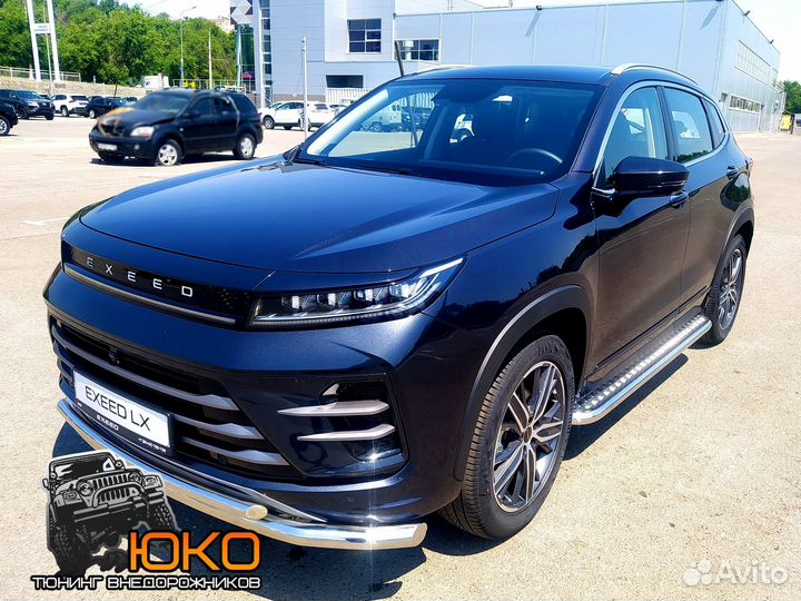 Защита порогов Chery Exeed LX