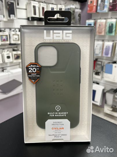 Uag iPhone 14 Civilian Olive Drab (MagSafe)