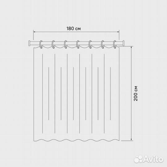 Шторка на ванну iddis 180cm Белый bo01p18i11