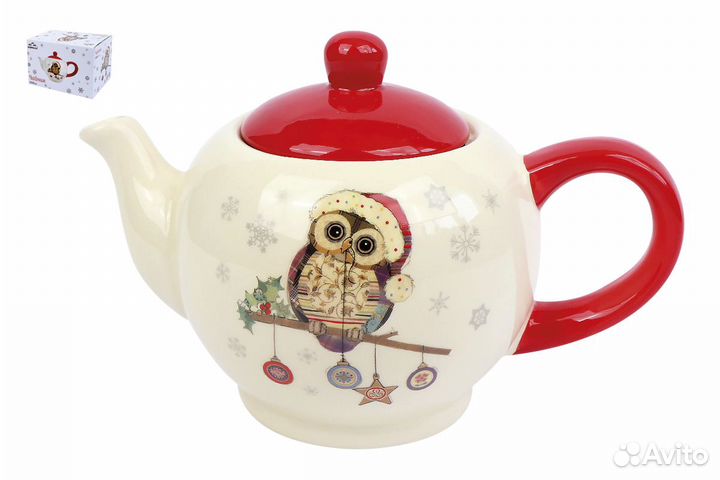 Чайник заварочный 1000мл Nordic owls Фарфор в пода