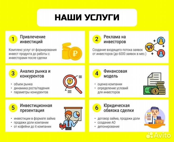 Привлеку инвестиции в бизнес. Своя база инвесторов