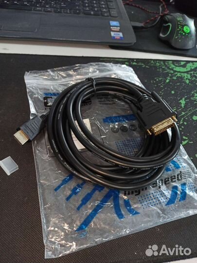 Новый Кабель hdmi dvi 3м для компьютера пк