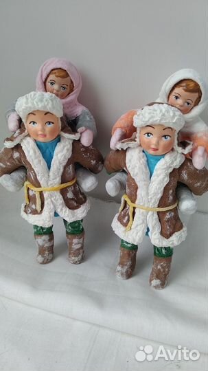 Ватные елочные игрушки