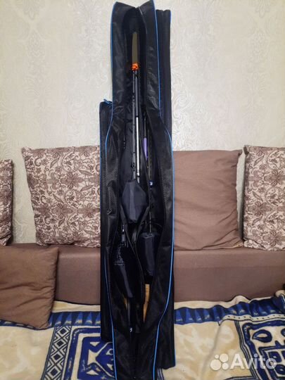 Чехол для фидера, три секции с ремешками внутри