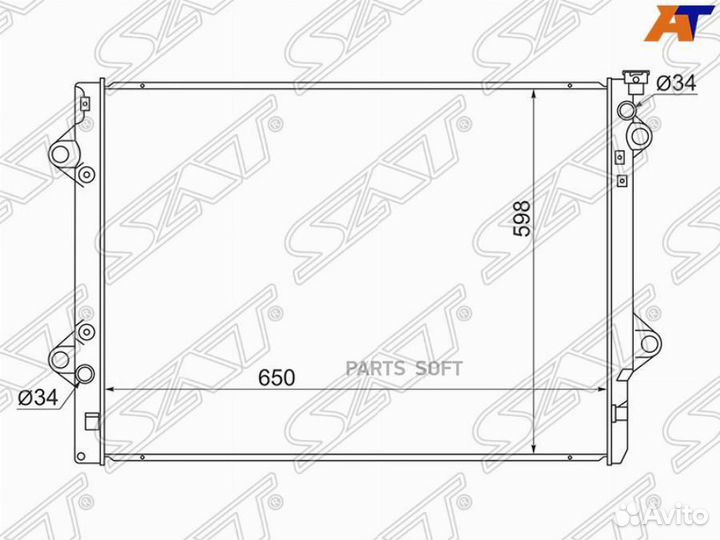 Радиатор Toyota Land Cruiser Prado (J120,J150) 02