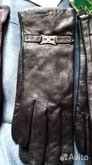 Перчатки женские кожаные 6 размер