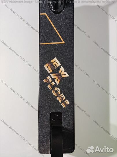 Трюковой самокат Explore spade deluxe gold, новый