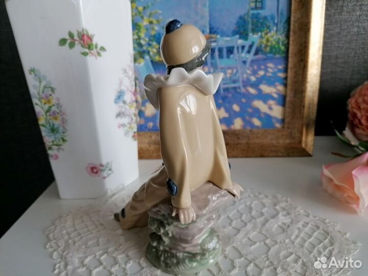 Статуэтка lladro nao Клоун с мандолиной Испания бу