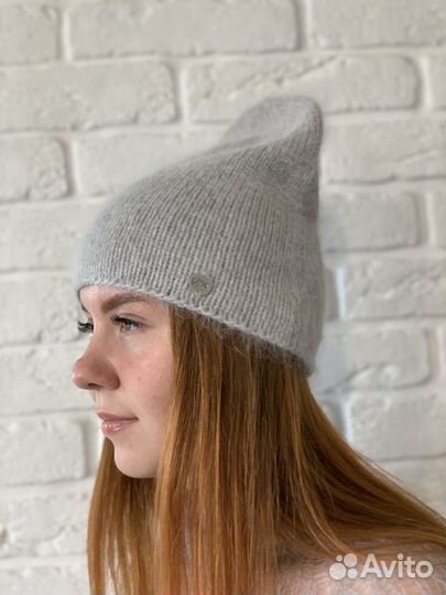 Шапка женская бини из ангоры