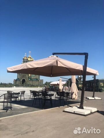 Зонты для кафе с ветровой устойчивостью до 12 м\с